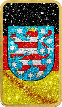1 Unze Silberbarren Thüringen (Auflage: 100 | teilvergoldet)