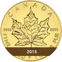 10 x 1 Unze Gold Maple Leaf 2015