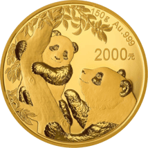 150g Gold China Panda 2021 PP (Auflage: 10.000 | Polierte Platte)