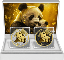 Black and White Diamond China Panda Set 2024 (Auflage: 50 | teilvergoldet)