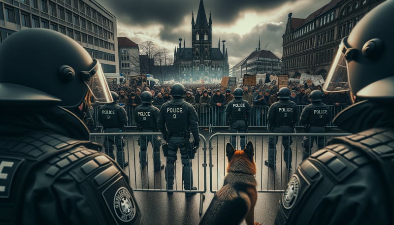 Polizeihund-Kontroverse bei Anti-AfD-Demo: Linke Aktivisten wittern Skandal