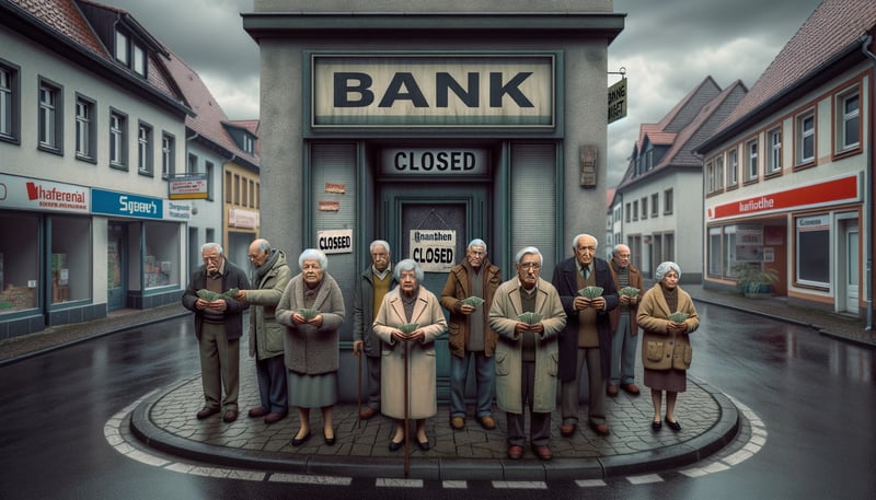 Sterben der Bankfilialen: Ein stiller Vorbote für das Ende des Bargelds?
